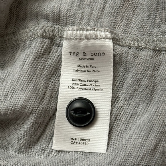 Rag & Bone Henley Shirt Mens Size L Long Sleeve Button Cotton Polyester Gray - Picture 5 of 6